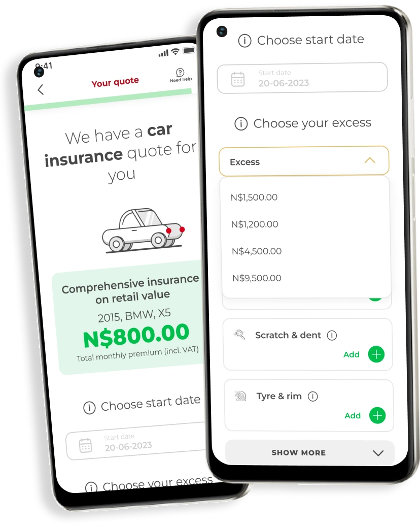 Personal Excess - App SSP Image - Namibia